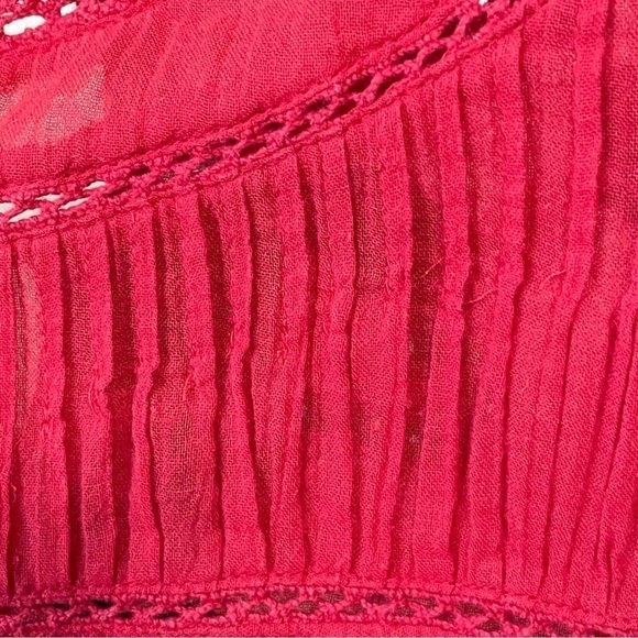 Free People Perfectly Victorian Floral Embroidered Boho Mini Dress Tomato XS - Picture 13 of 16